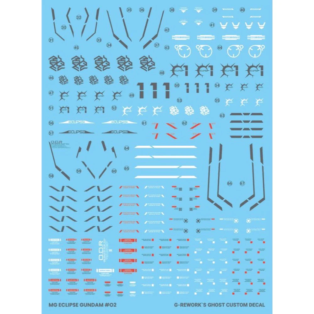 G-Rework CD-M217 Premium Decal for MG Eclipse Gundam - Image 3