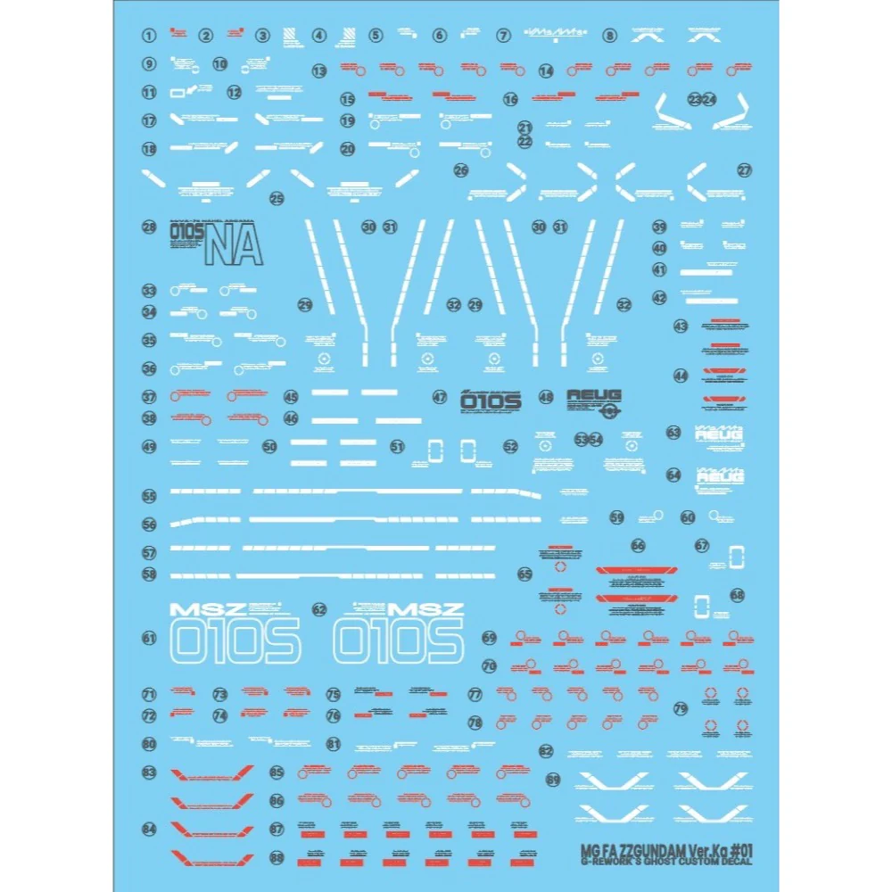 G-Rework CD-M226 Premium Decal for MG Full Armor ZZ Gundam Ver.ka - Image 13