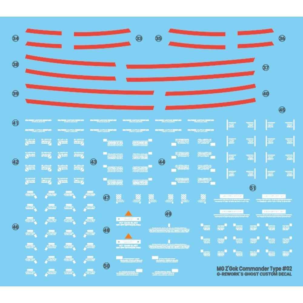 G-Rework CD-M66 Premium Decal for MG Z'Gok Commander Type - Image 5
