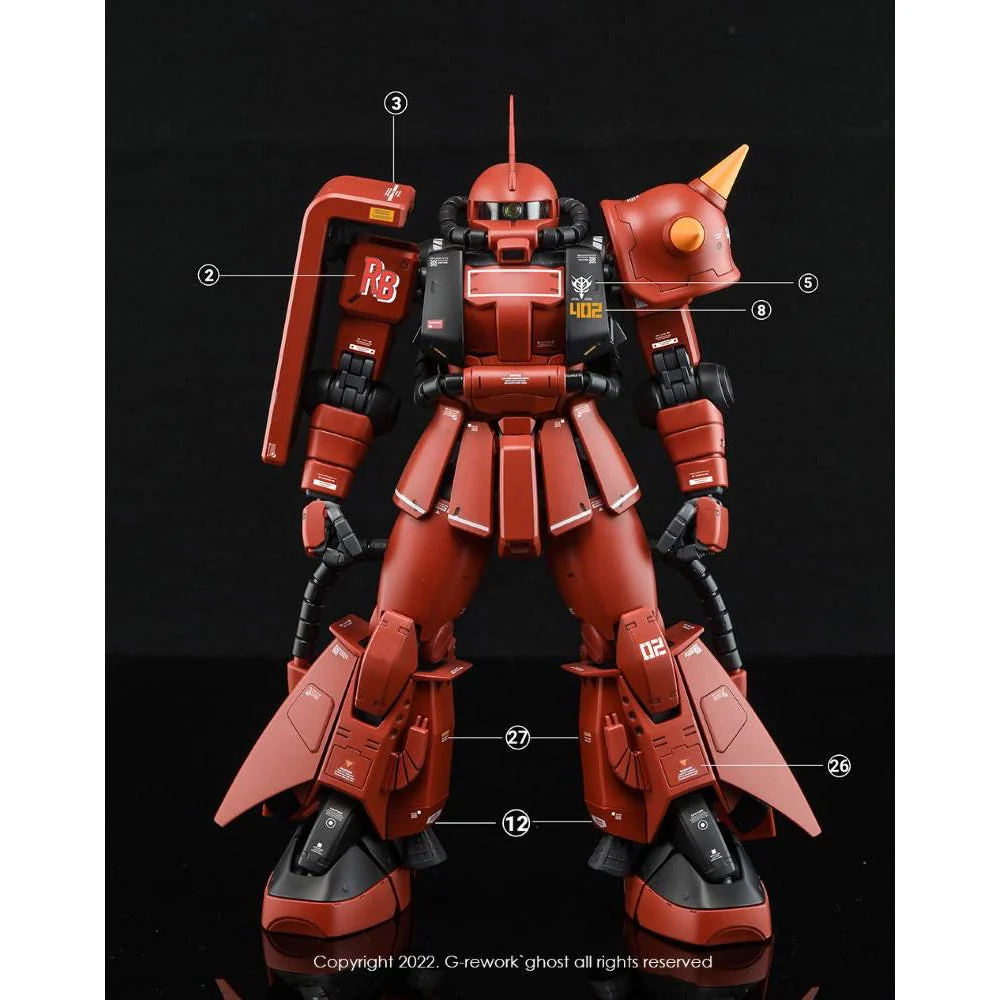 G-Rework CD-M97-J Premium Decal for MG Ms-06F/J Zaku II 2.0 Johnny Ridden (Decal V2.0) - Image 3