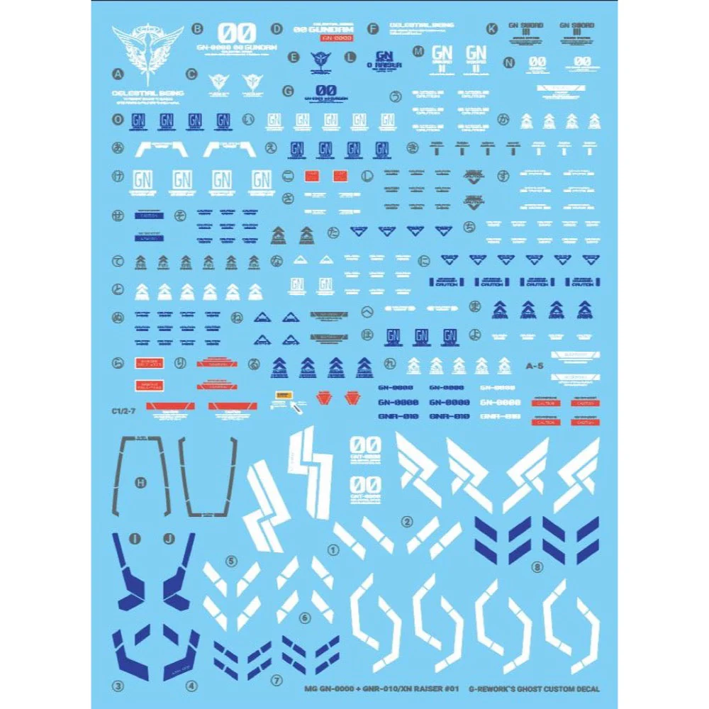 G-Rework CD-ML-XNR Premium Decal for MG OO Gundam Xn Raiser - Image 2