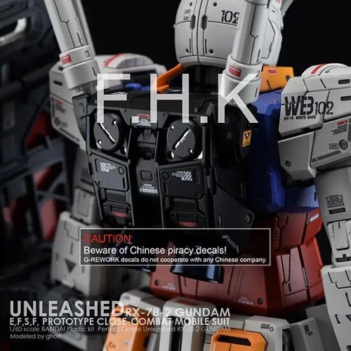 G-Rework CD-P19 Premium Decal for PG Unleashed Rx-78-2 Gundam - Image 5