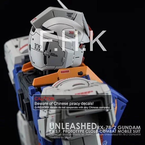 G-Rework CD-P19 Premium Decal for PG Unleashed Rx-78-2 Gundam - Image 8