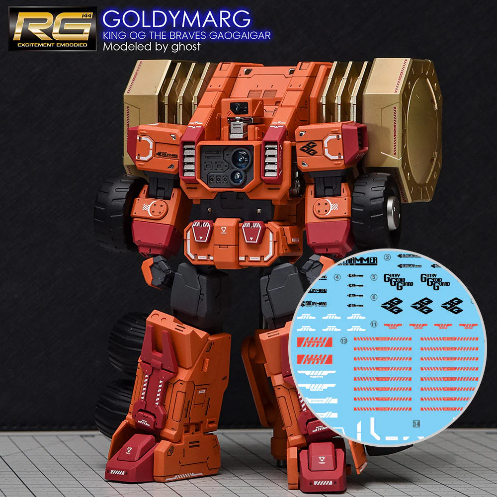 G-Rework CD-RG-G02 Premium Decal for RG Goldymarg