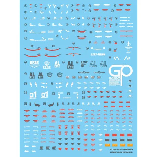 G-Rework CD-RG13 Premium Decal for RG Gundam Gp01Fb Full Burnern - Image 2