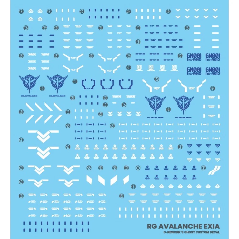 G-Rework CD-RG15-AE Premium Decal for RG Avalanche Exia - Image 2
