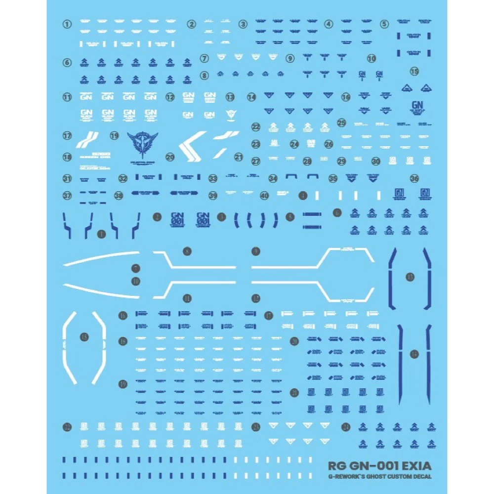 G-Rework CD-RG15 Premium Decal for RG Gundam Exia - Image 10
