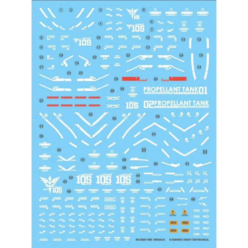 G-Rework CD-RG22 Premium Decal for RG Sinanju - Image 2