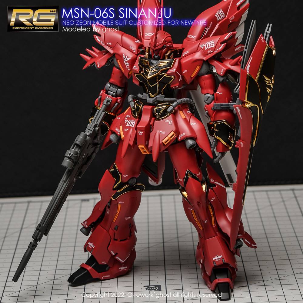G-Rework CD-RG22 Premium Decal for RG Sinanju - Image 4