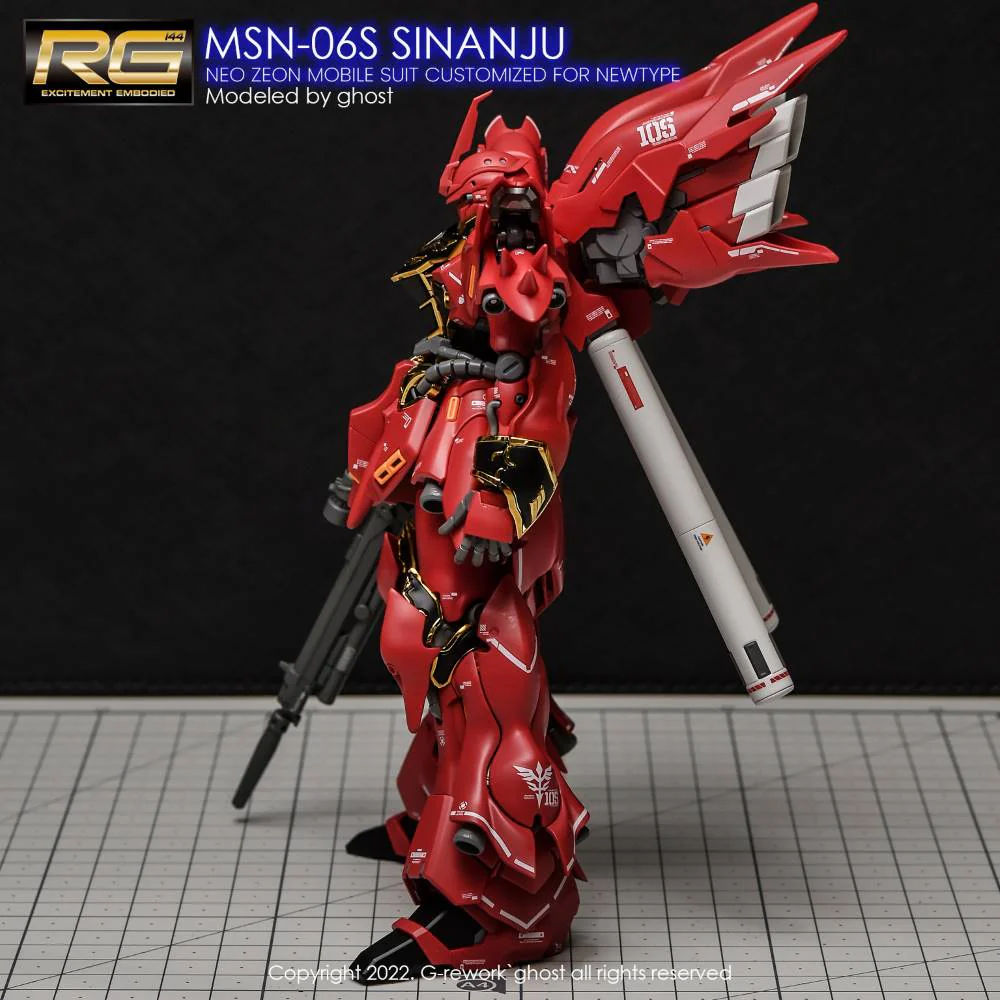 G-Rework CD-RG22 Premium Decal for RG Sinanju - Image 7