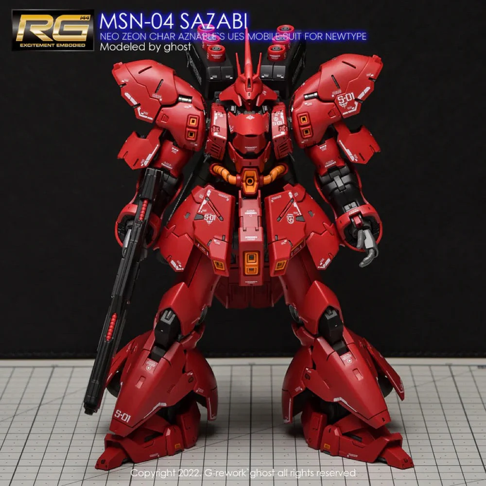 G-Rework CD-RG29 Premium Decal for RG Sazabi (v2.0) - Image 2