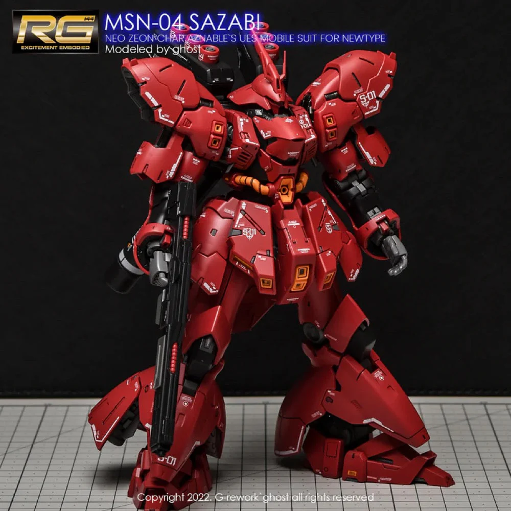 G-Rework CD-RG29 Premium Decal for RG Sazabi (v2.0) - Image 4