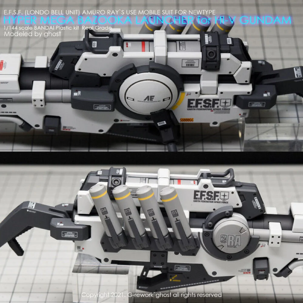 G-Rework CD-RG36-HL Premium Decal for RG Hi-V Hyper Mega Bazooka Laucher - Image 5