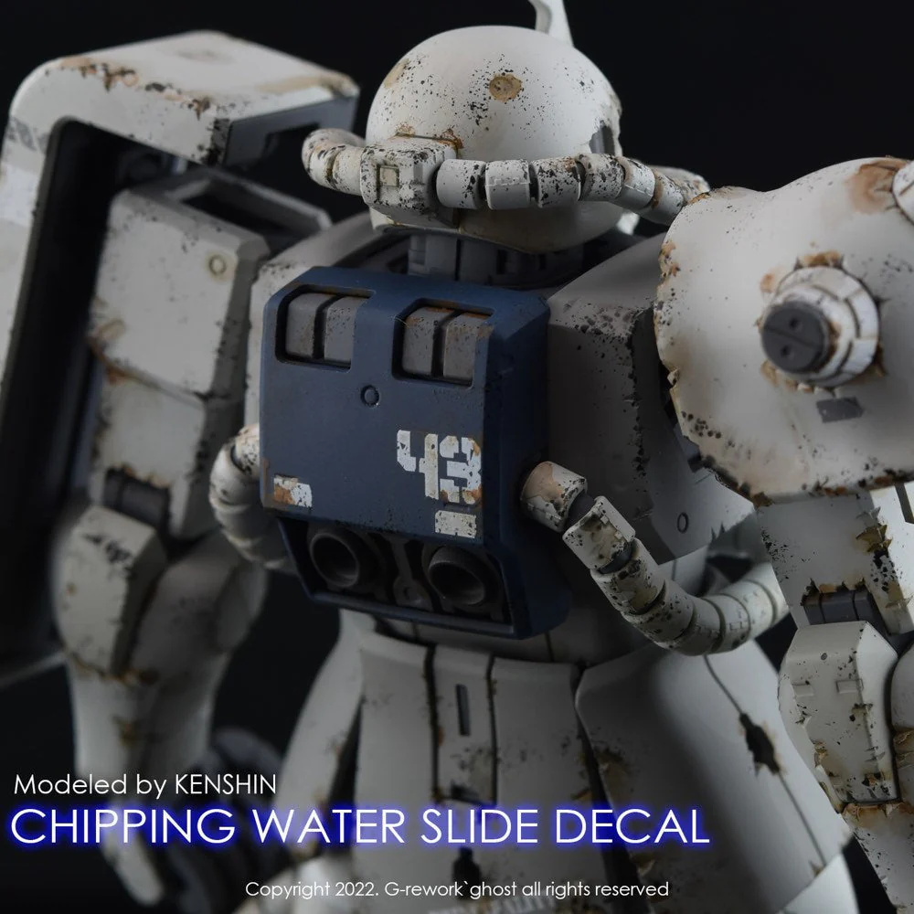 G-Rework CP-CU-01-G Premium Decal for Chipping Decal Custom 01 Gray - Image 5
