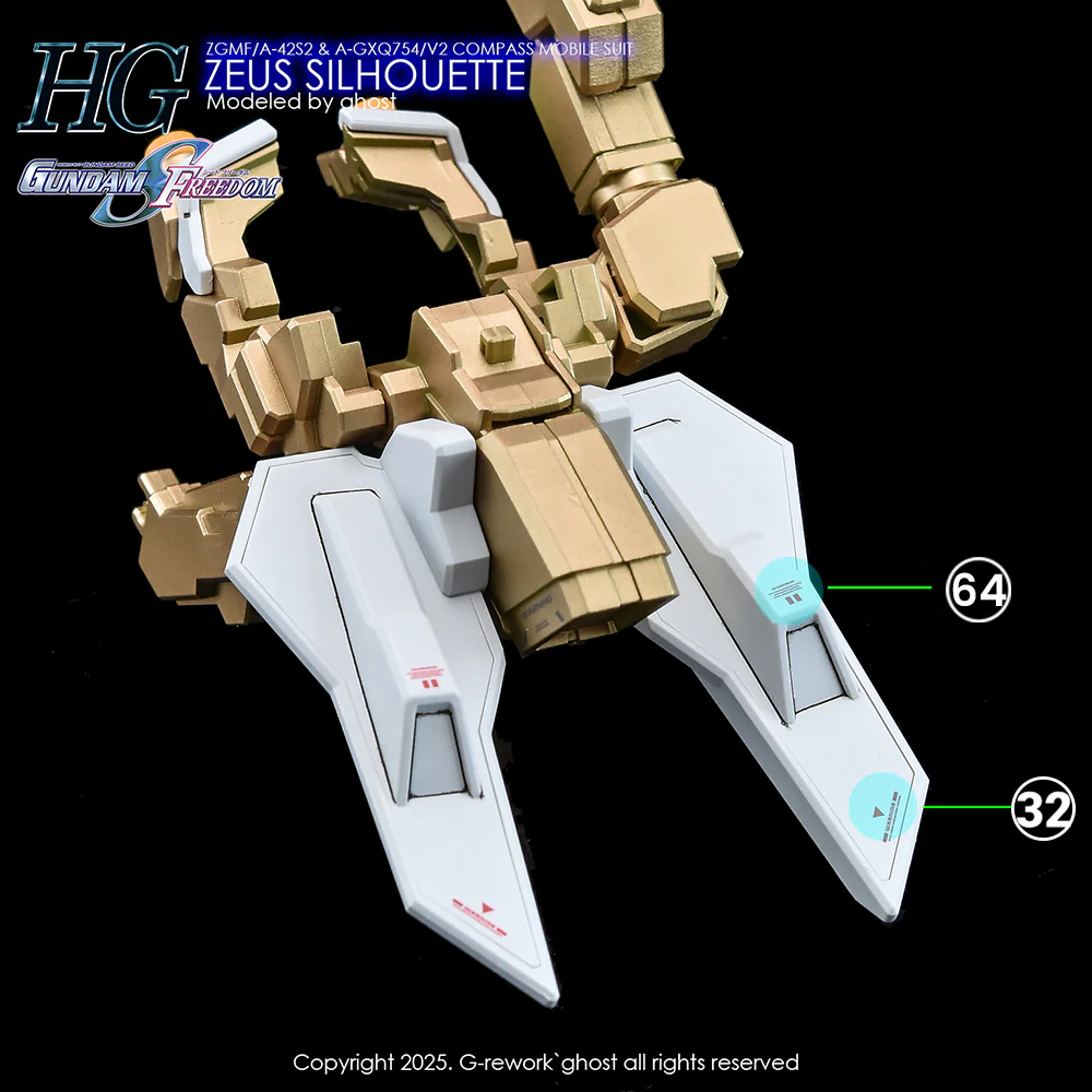 G-Rework CD-H258 Premium Decal for HG Zeus Silhouette - Image 30
