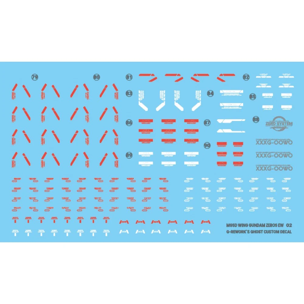 G-Rework CD-MS03 Premium Decal for MGSD Wing Gundam Zero - Image 3