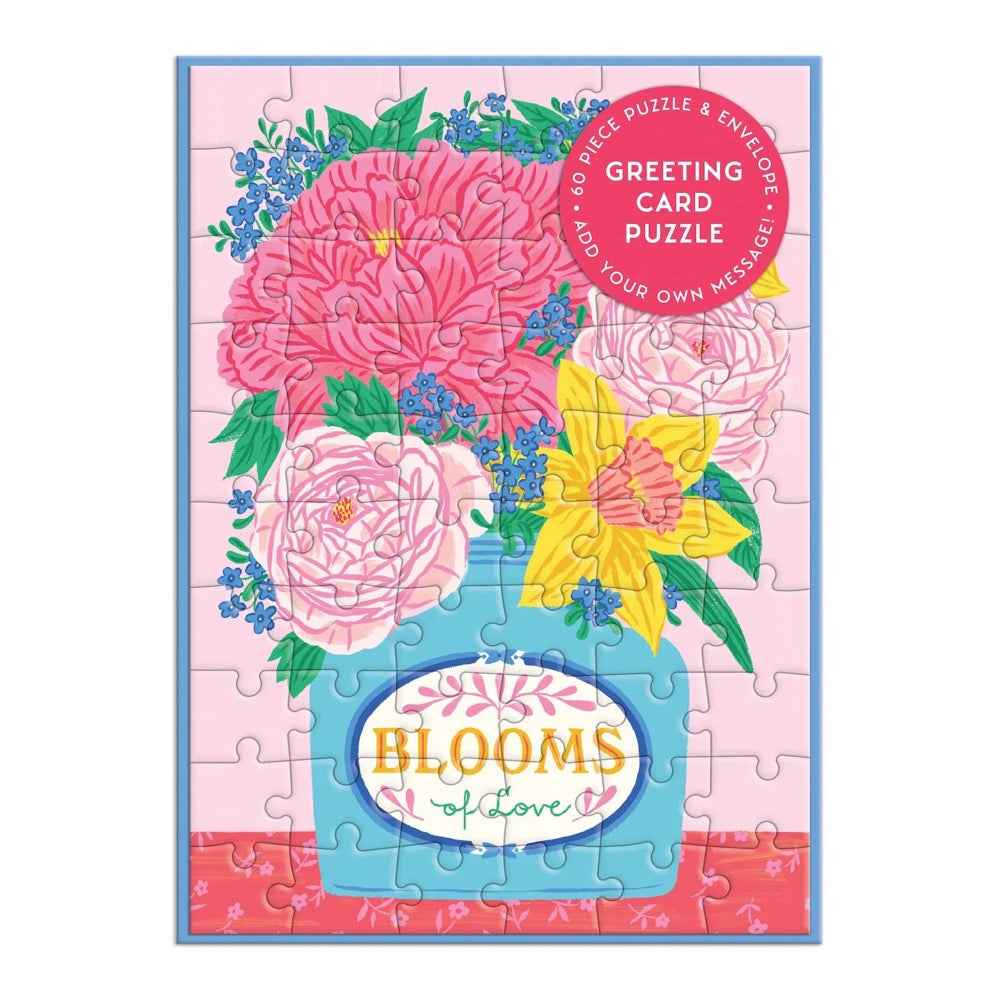 Galison Blooms of Love Greeting Card 60pc Jigsaw Puzzle