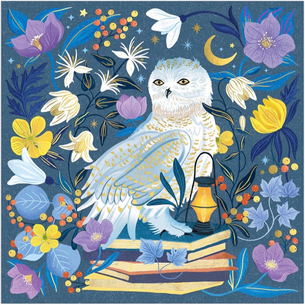 Galison Celestial Owl Foil Square 500pc Jigsaw Puzzle - Image 2