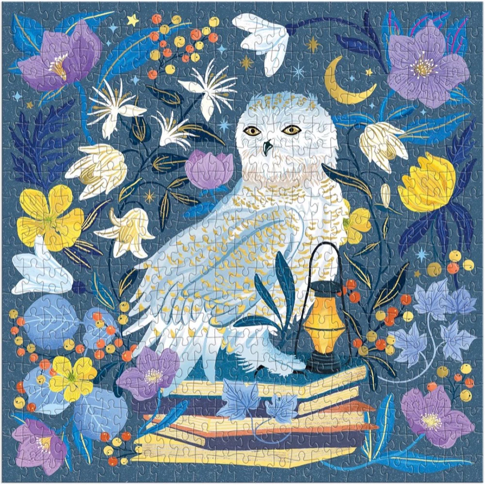 Galison Celestial Owl Foil Square 500pc Jigsaw Puzzle - Image 4