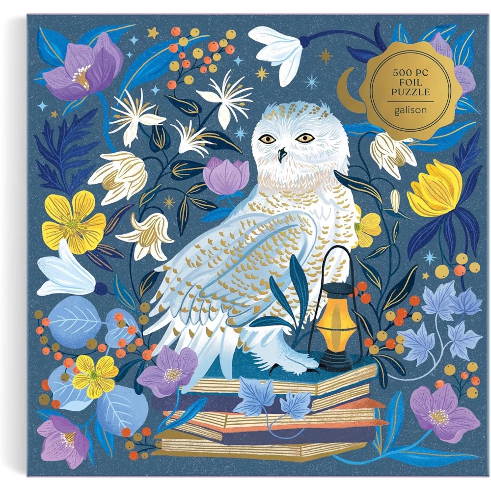 Galison Celestial Owl Foil Square 500pc Jigsaw Puzzle - Image 5