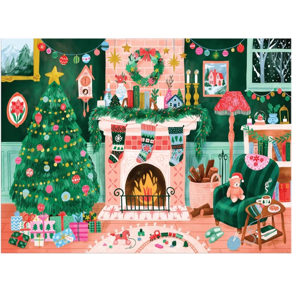 Galison Cozy By The Fireplace 1000pc Jigsaw Puzzle - Image 2