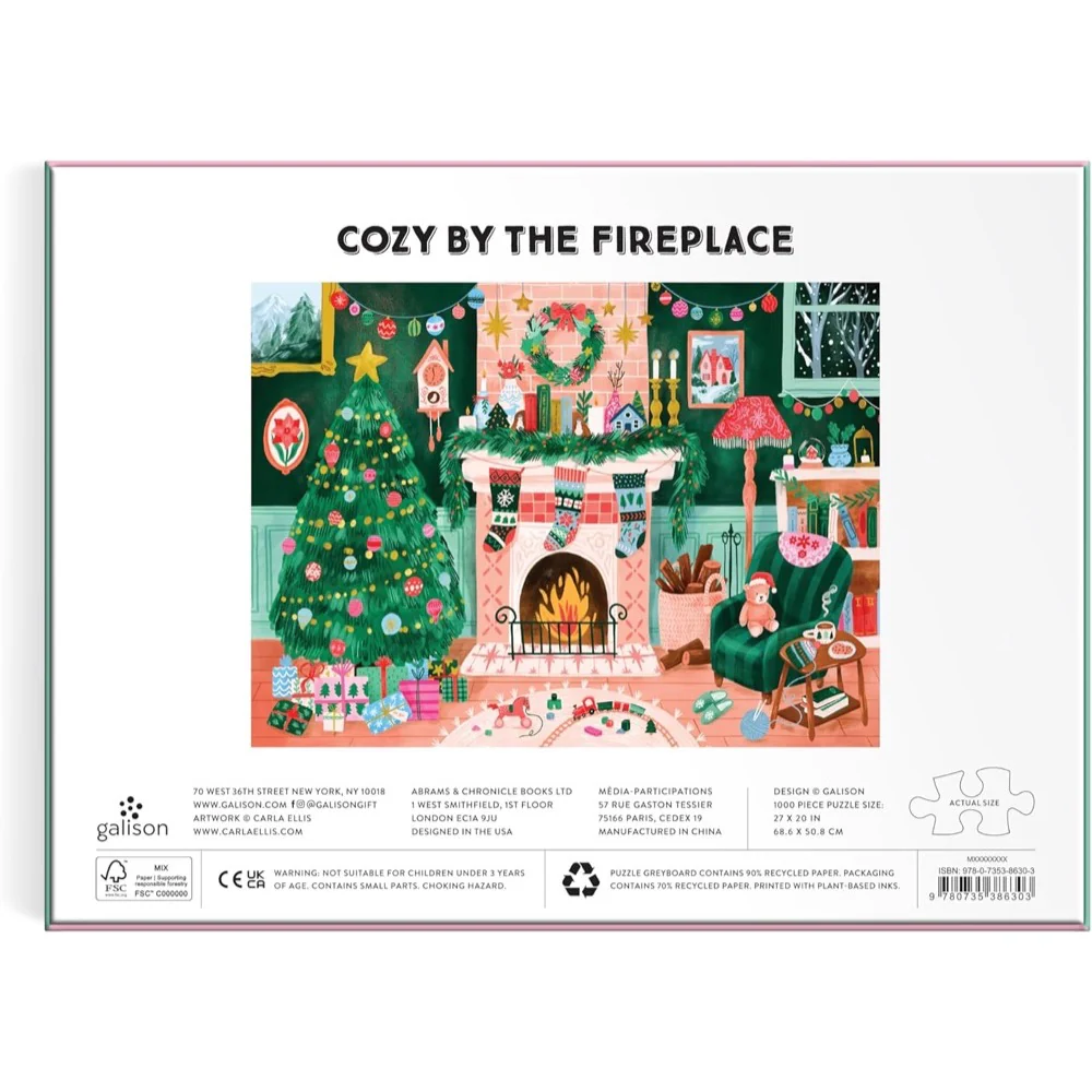 Galison Cozy By The Fireplace 1000pc Jigsaw Puzzle - Image 3