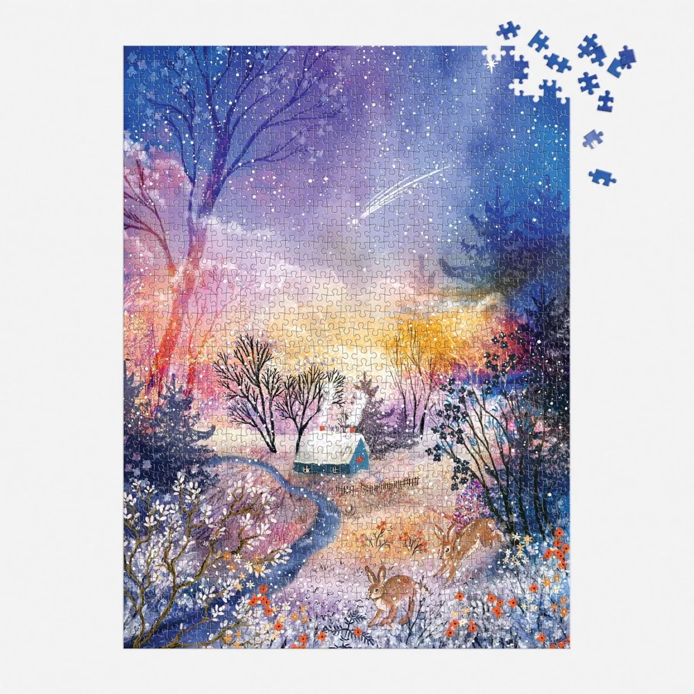 Galison Enchanted Snowfall 1000pc Jigsaw Puzzle - Image 4
