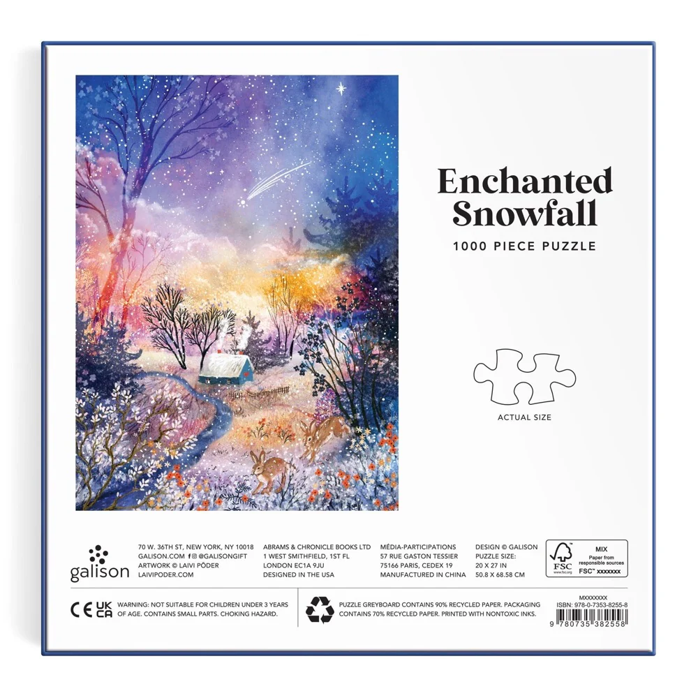 Galison Enchanted Snowfall 1000pc Jigsaw Puzzle - Image 5
