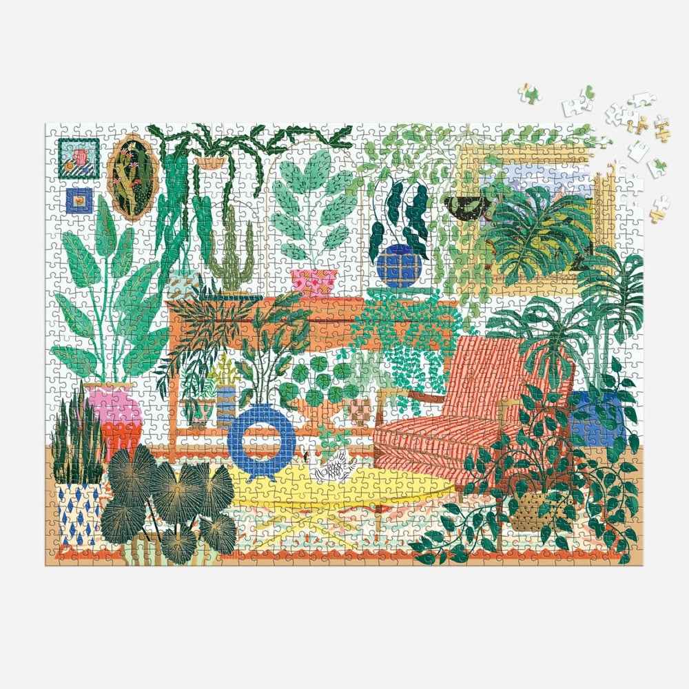 Galison Houseplant Haven Foil 1000pc Jigsaw Puzzle - Image 4