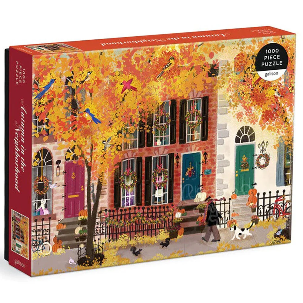 Galison Joy Laforme Autumn in the Neighborhood 1000pc Jigsaw Puzzle