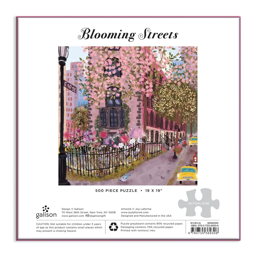 Galison Joy Laforme Blooming Streets 500pc Jigsaw Puzzle - Image 4