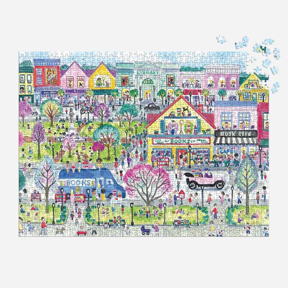 Galison Michael Storrings Book Town 1000pc Jigsaw Puzzle - Image 4