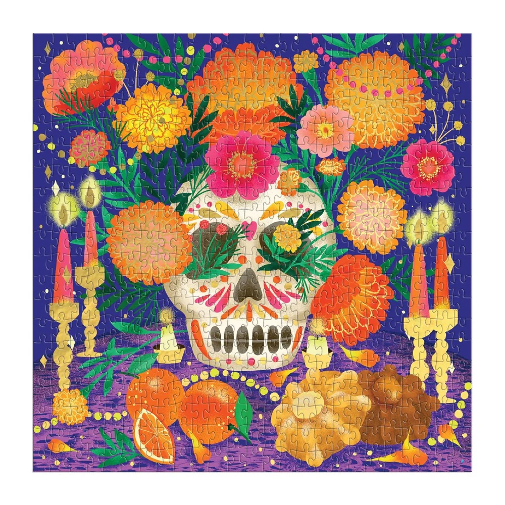 Galison Ofrenda Del De Muertos Foil 500pc Jigsaw Puzzle - Image 3