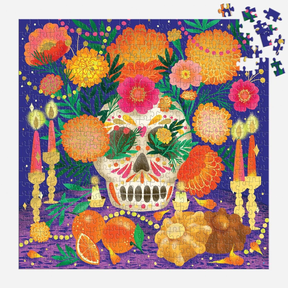 Galison Ofrenda Del De Muertos Foil 500pc Jigsaw Puzzle - Image 4