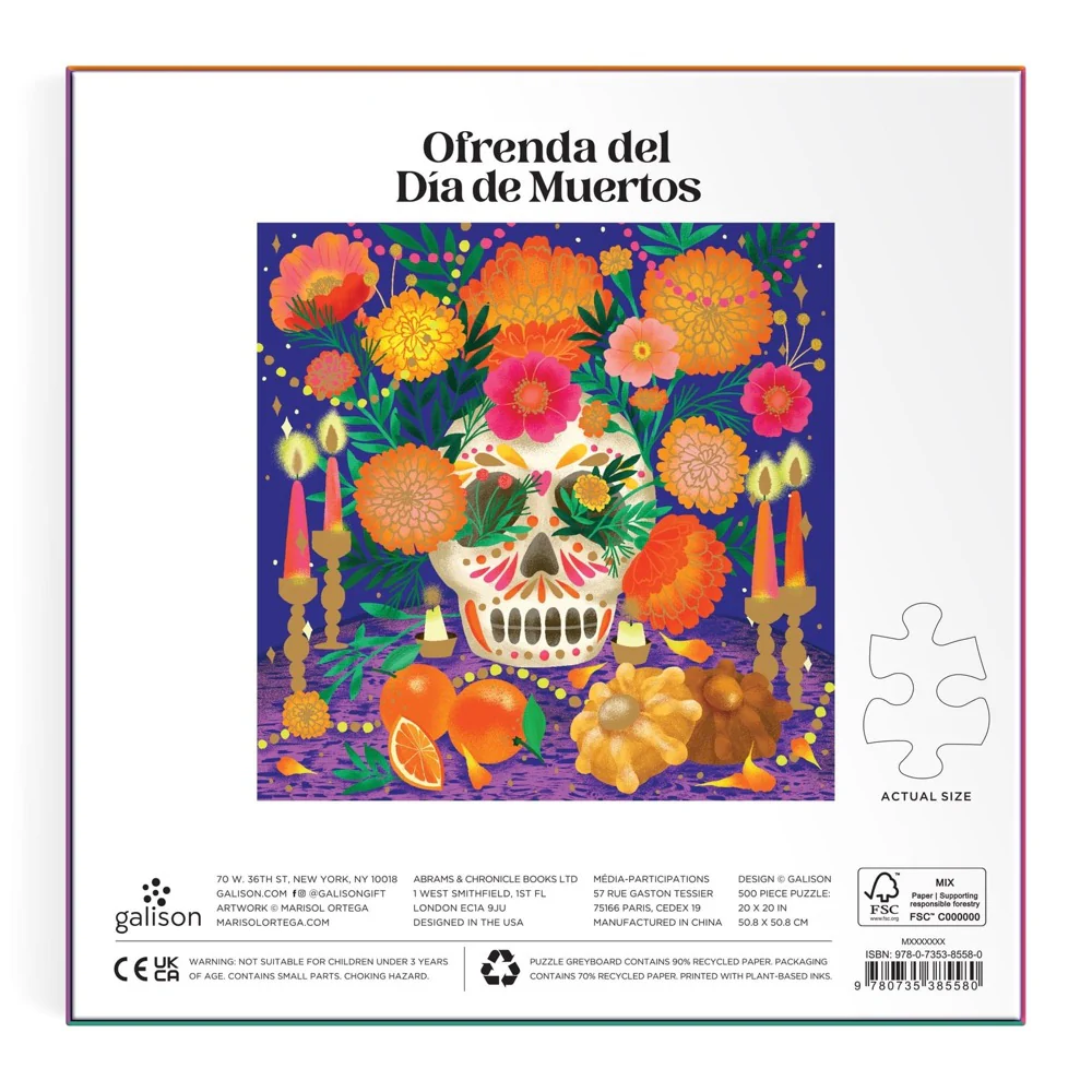 Galison Ofrenda Del De Muertos Foil 500pc Jigsaw Puzzle - Image 6