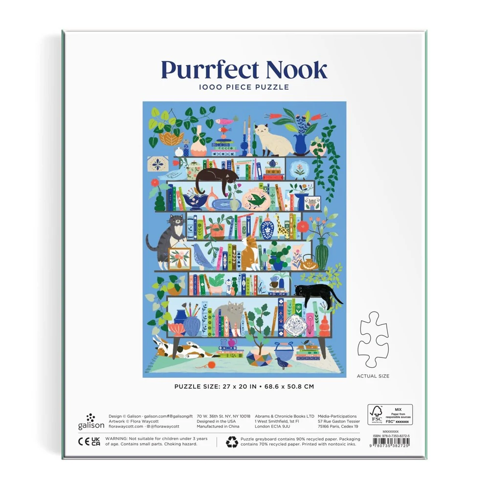 Galison Purrfect Nook 1000pc Jigsaw Puzzle - Image 6