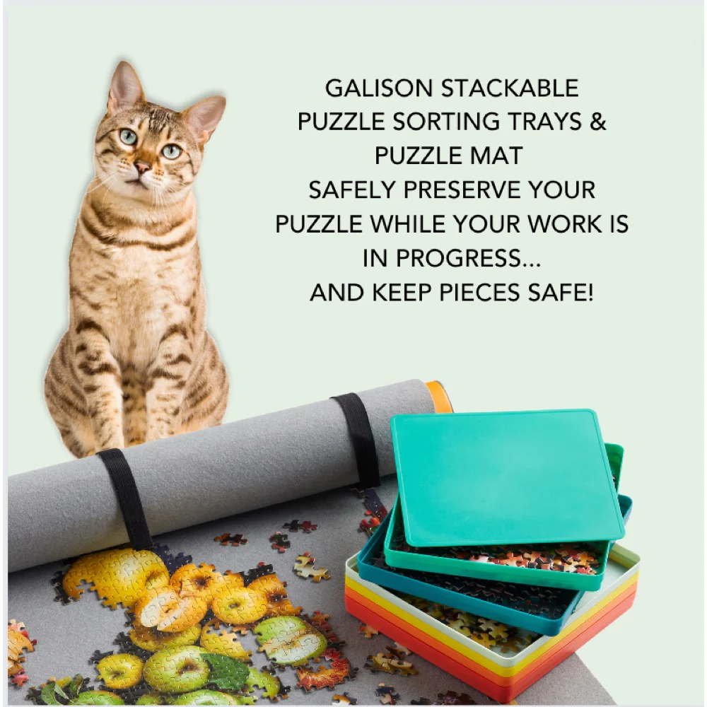 Galison Puzzle Stackable Sorting Trays Multi Coloured (6) - Image 5