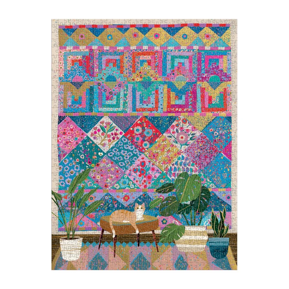Galison Victoria Ball Quilter's Corner Foil 1000pc Jigsaw Puzzle - Image 2