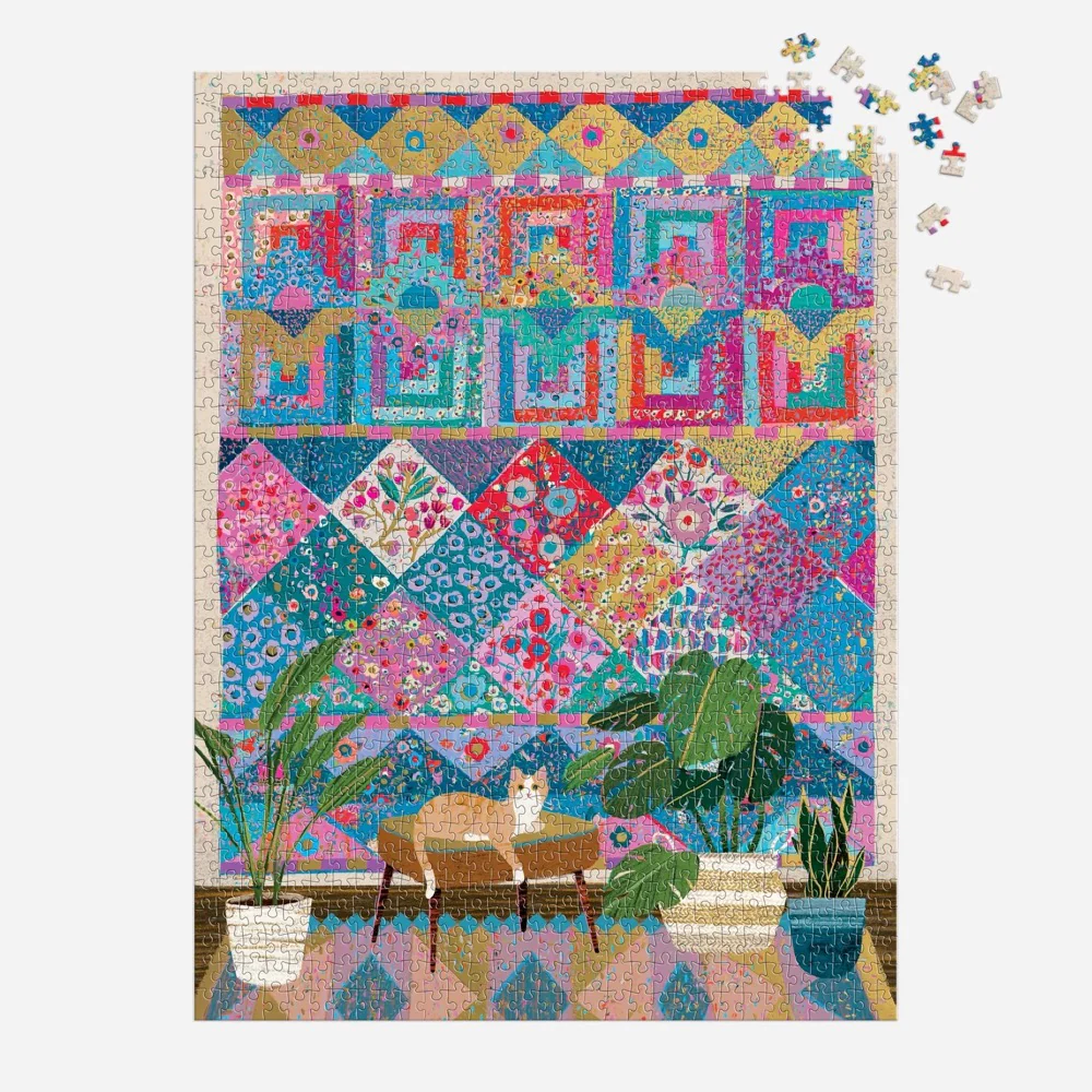 Galison Victoria Ball Quilter's Corner Foil 1000pc Jigsaw Puzzle - Image 3