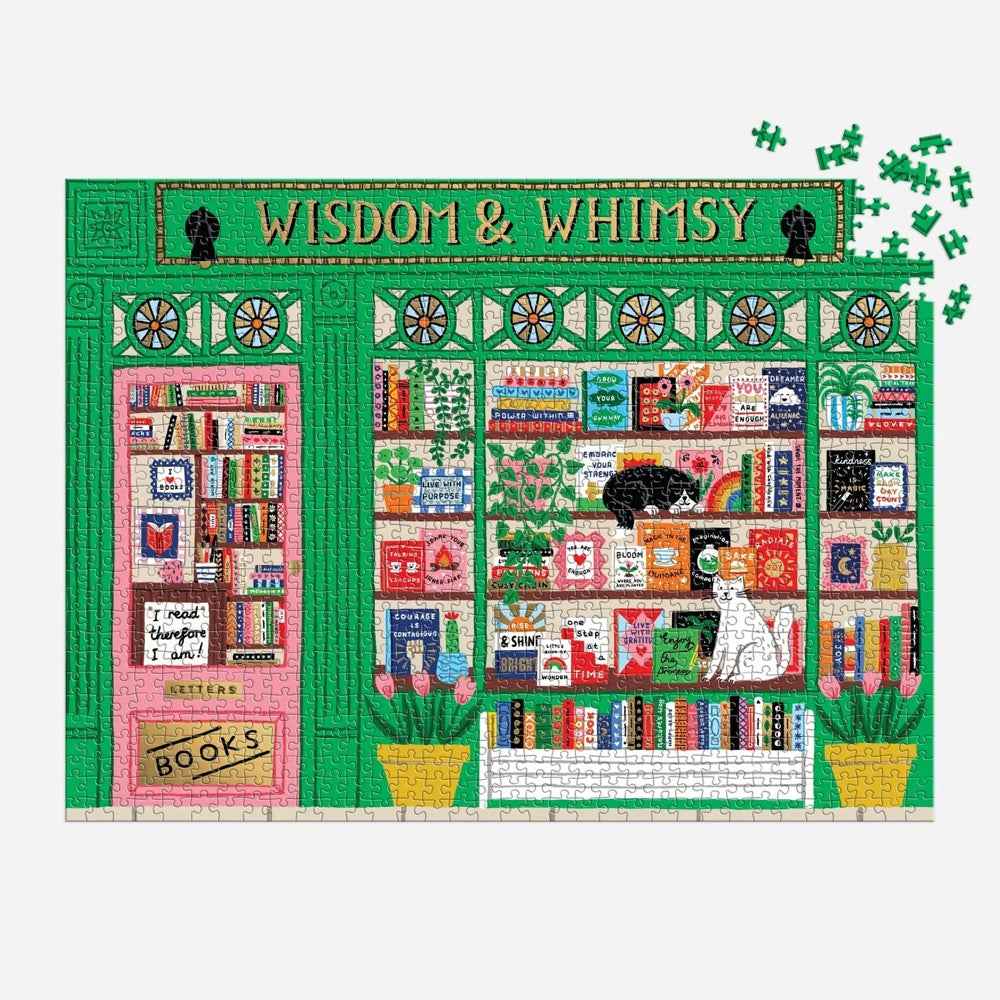 Galison Wisdom and Whimsy Bookshop Foil 1000pc Jigsaw Puzzle - Image 4