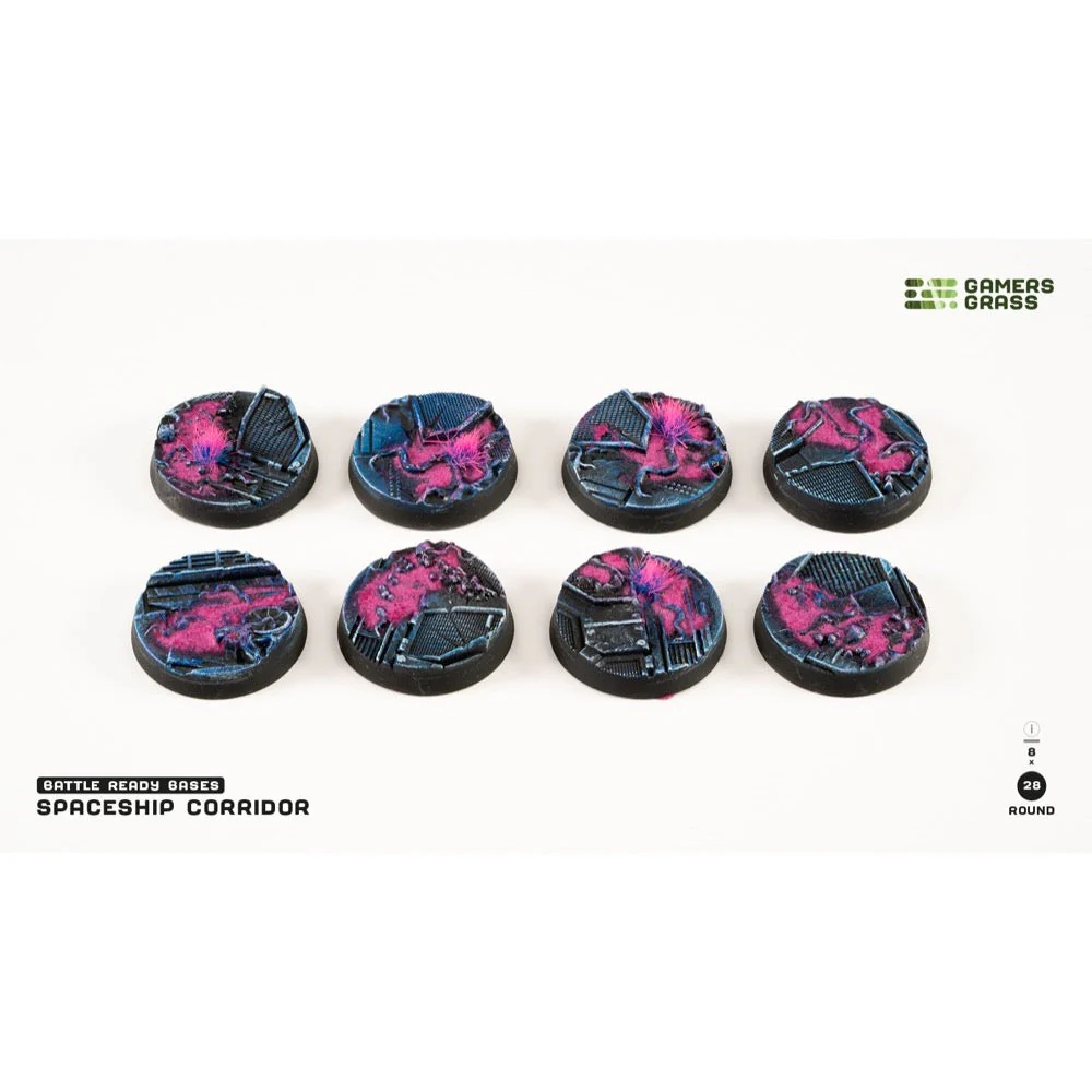Gamers Grass GGB-AIR28 Alien Infestation Bases Round 28mm 8pc