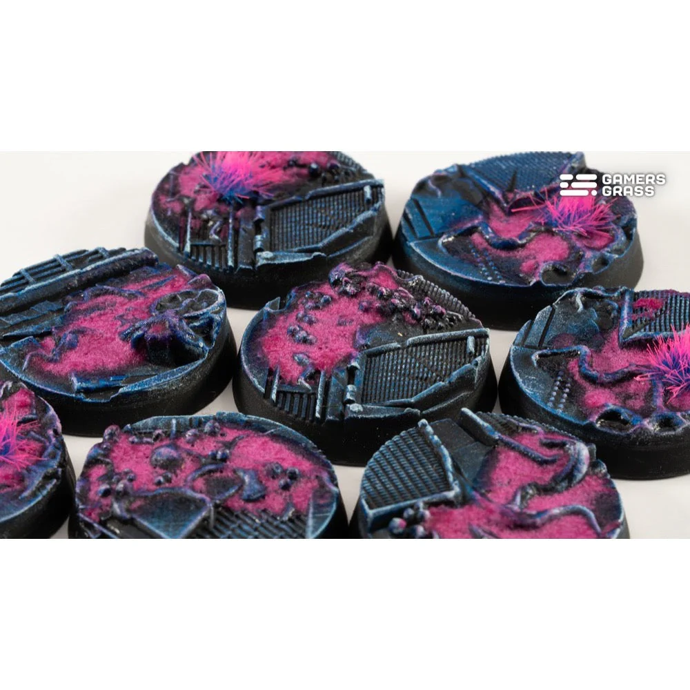 Gamers Grass GGB-AIR28 Alien Infestation Bases Round 28mm 8pc - Image 3
