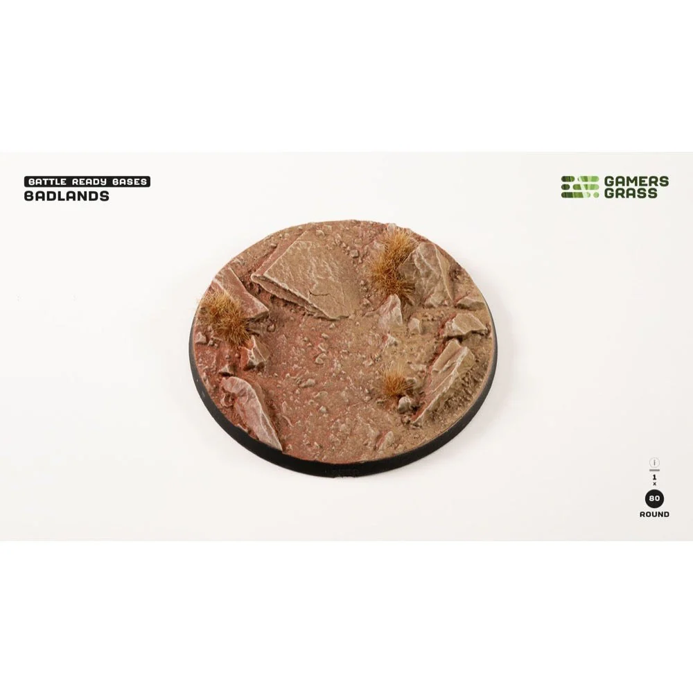 Gamers Grass GGB-BLR80 Badlands Bases Round 80mm 1pc