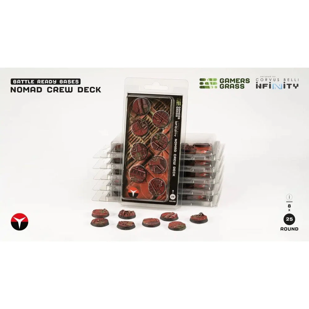 Gamers Grass GGB-NCDR25 Nomad Crew Deck Round 25mm 8pc - Image 4