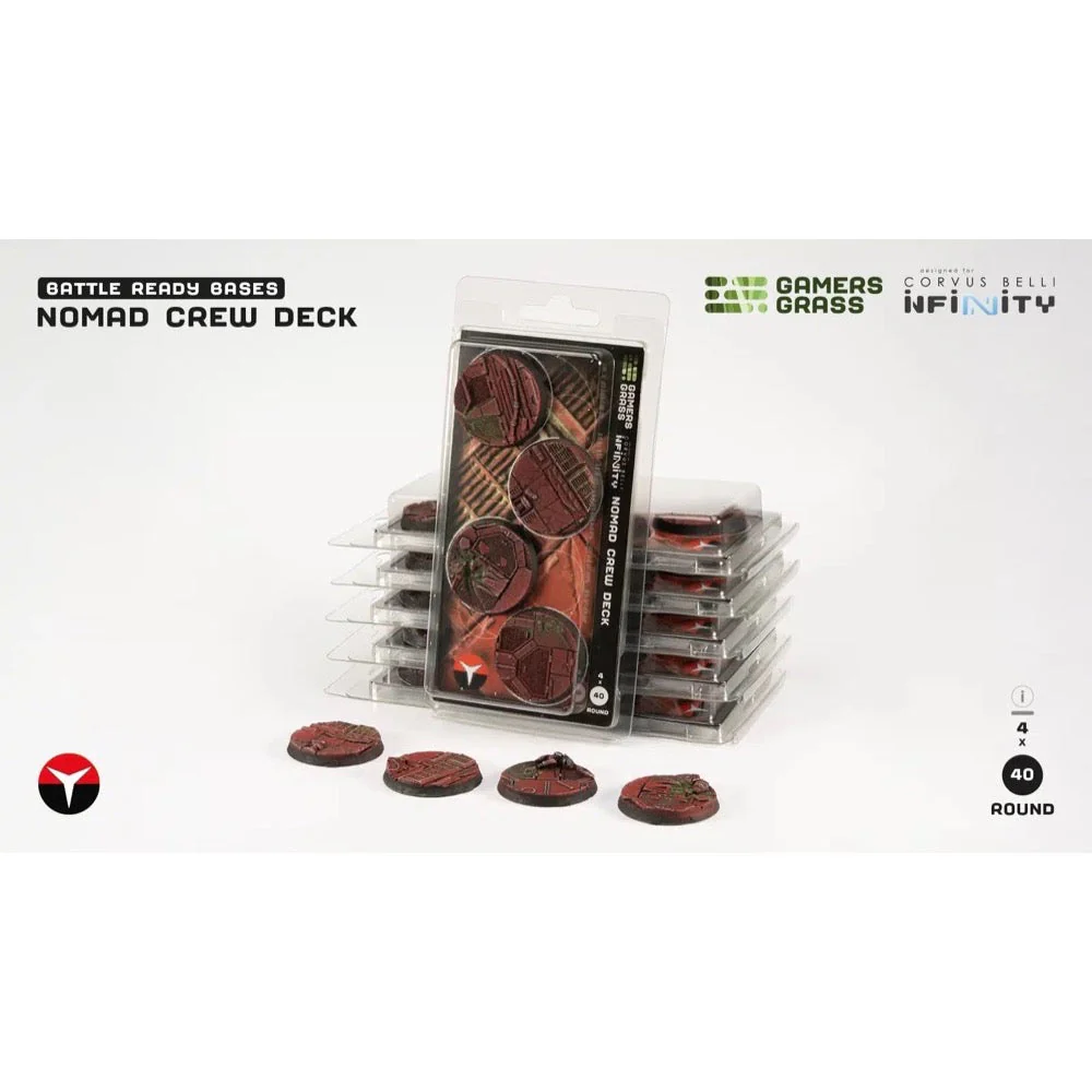 Gamers Grass GGB-NCDR40 Nomad Crew Deck Round 40mm 4pc - Image 4