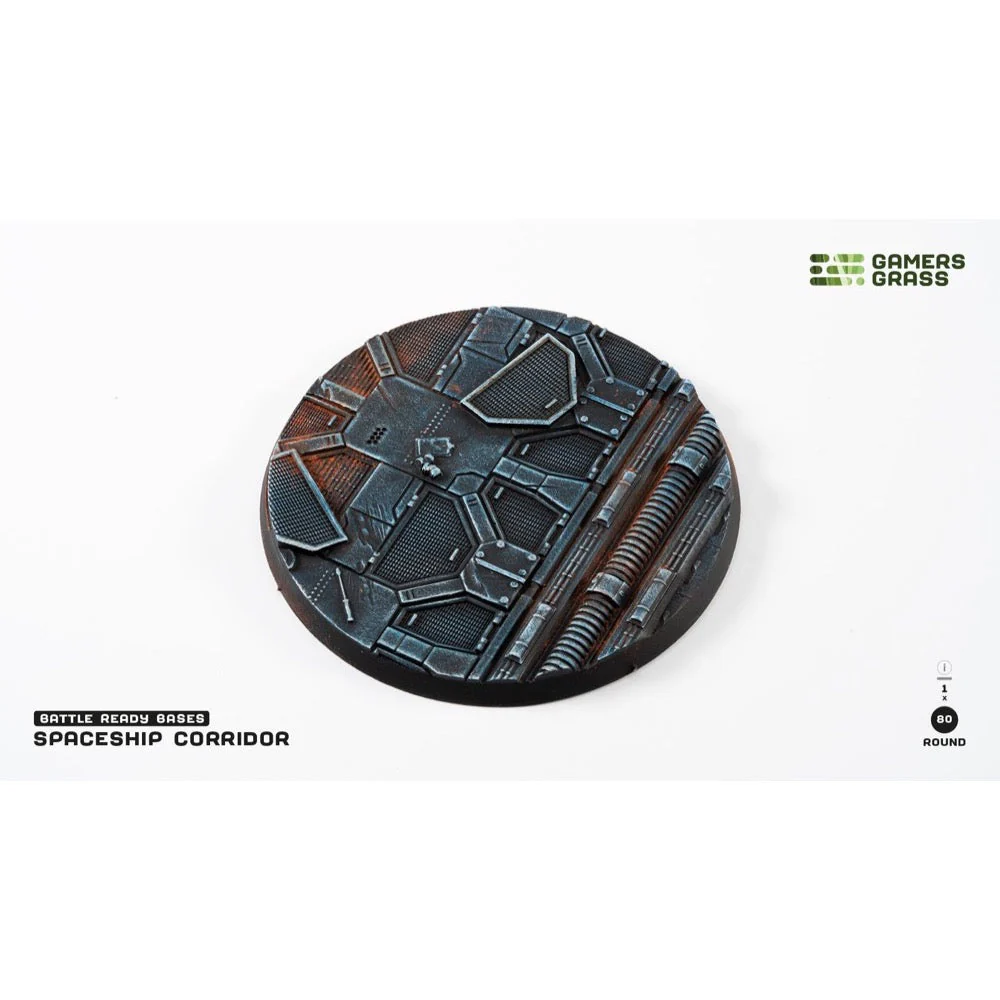 Gamers Grass GGB-SPR80 Spaceship Corridor Bases Round 80mm 1pc