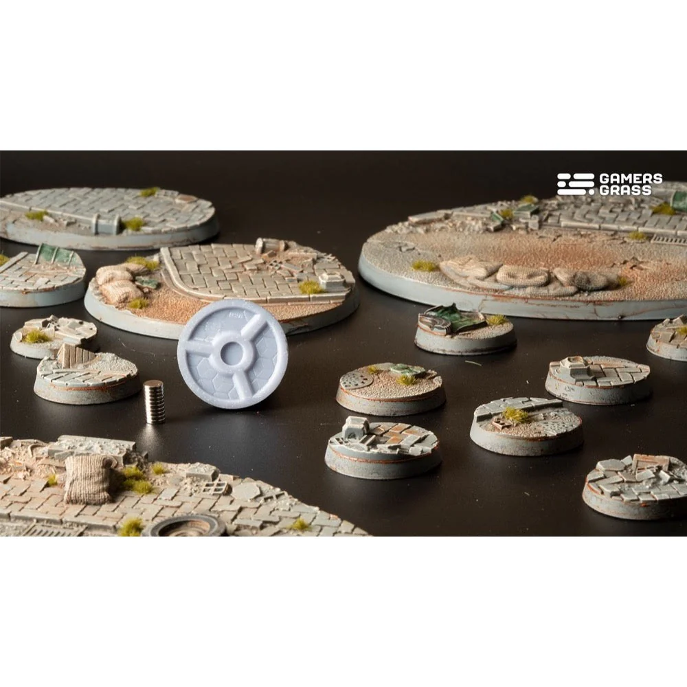 Gamers Grass GGB-UWR28 Urban Warfare Bases Round 28mm 8pc - Image 2