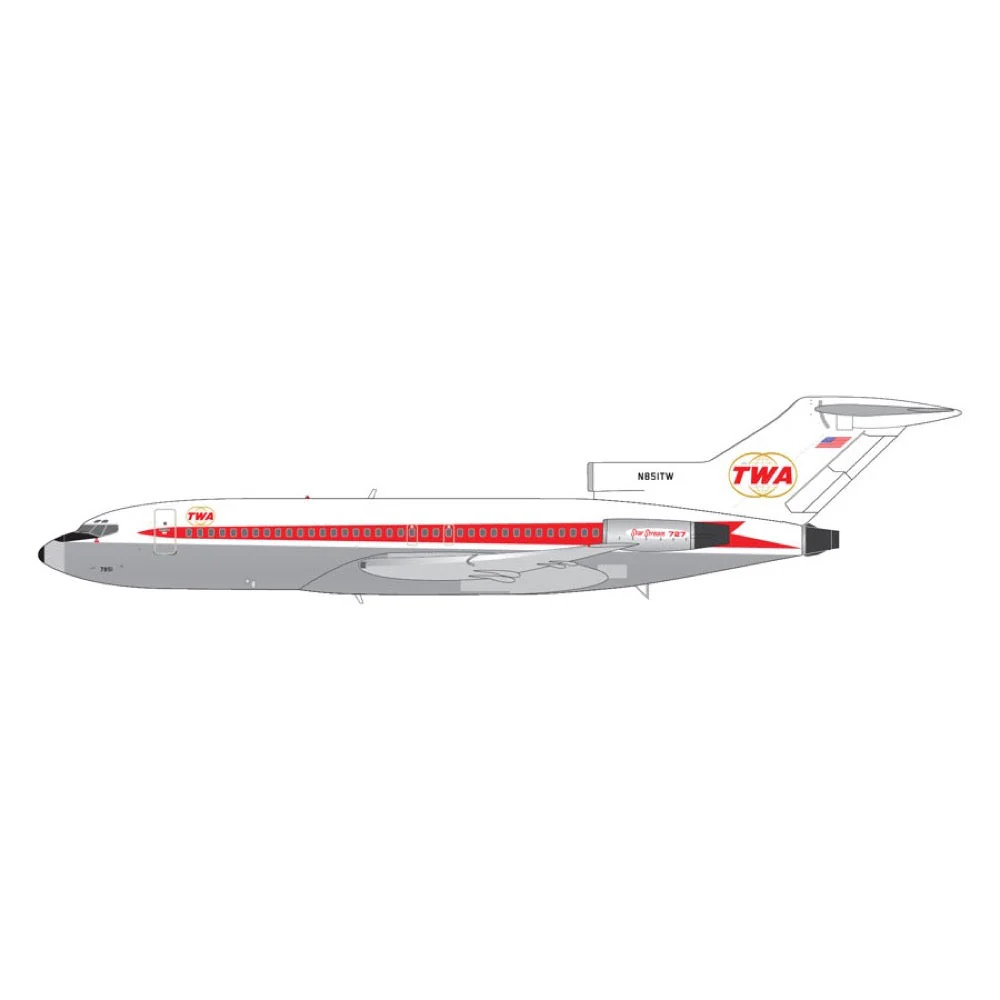 Gemini Jets G2TWA946 1/200 Trans World Airlines B727-100 N851TW Star Stream livery - Image 2
