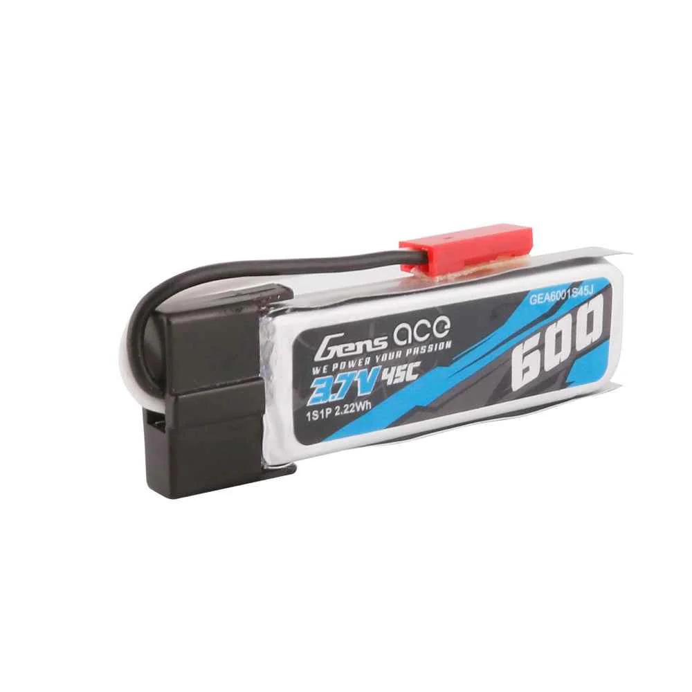 Gens Ace 1S 600mAh 45C 3.7V Soft Pack Lipo Battery (JST-SYP) - Image 3