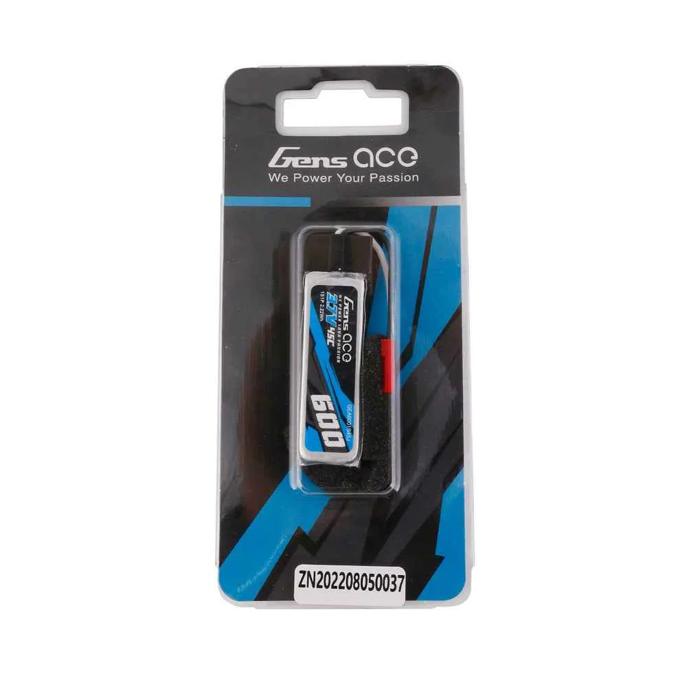 Gens Ace 1S 600mAh 45C 3.7V Soft Pack Lipo Battery (JST-SYP) - Image 5